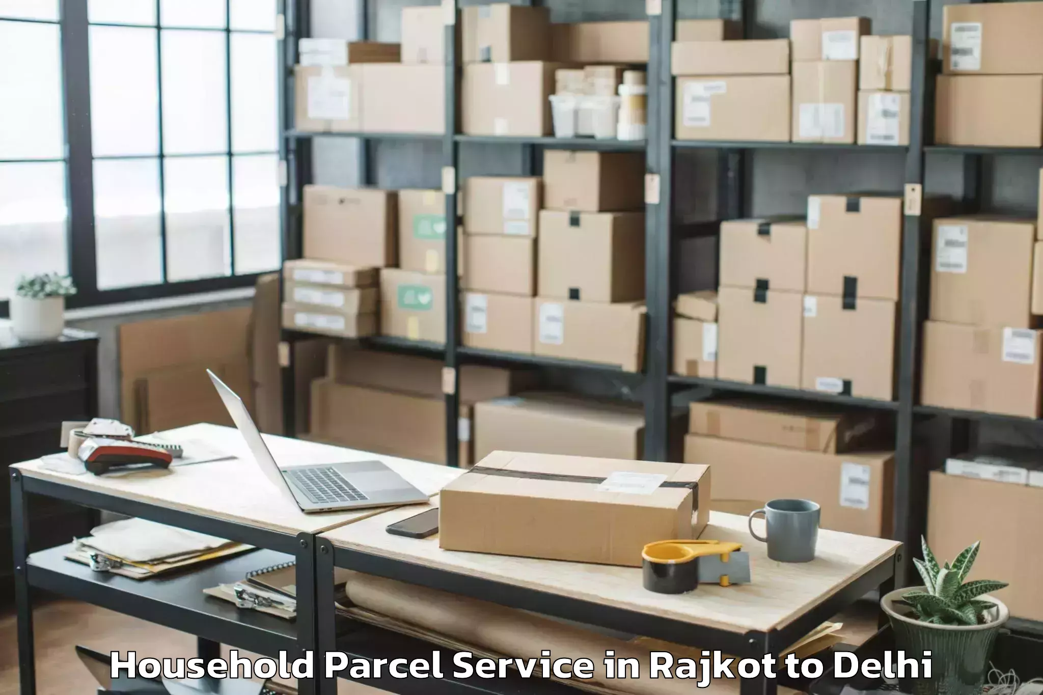 Book Your Rajkot to Alipur Household Parcel Today